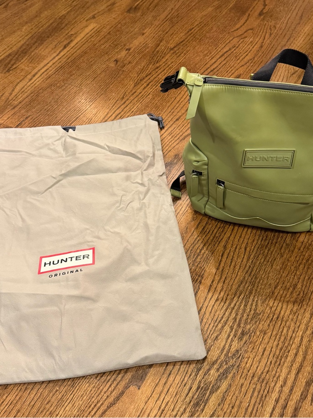 Hunter Green Mini Backpack with Front Pocket
